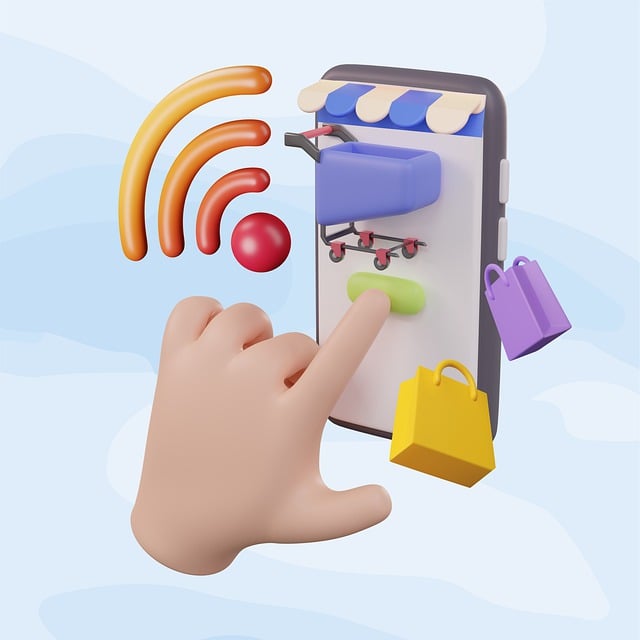 animated hand tapping on a website link from a cell phone